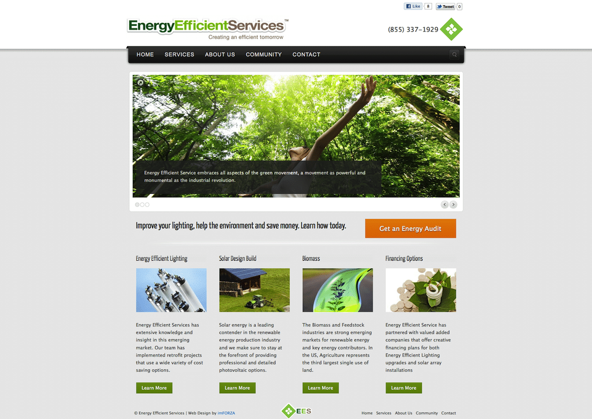 Energy Efficient Services desktop image