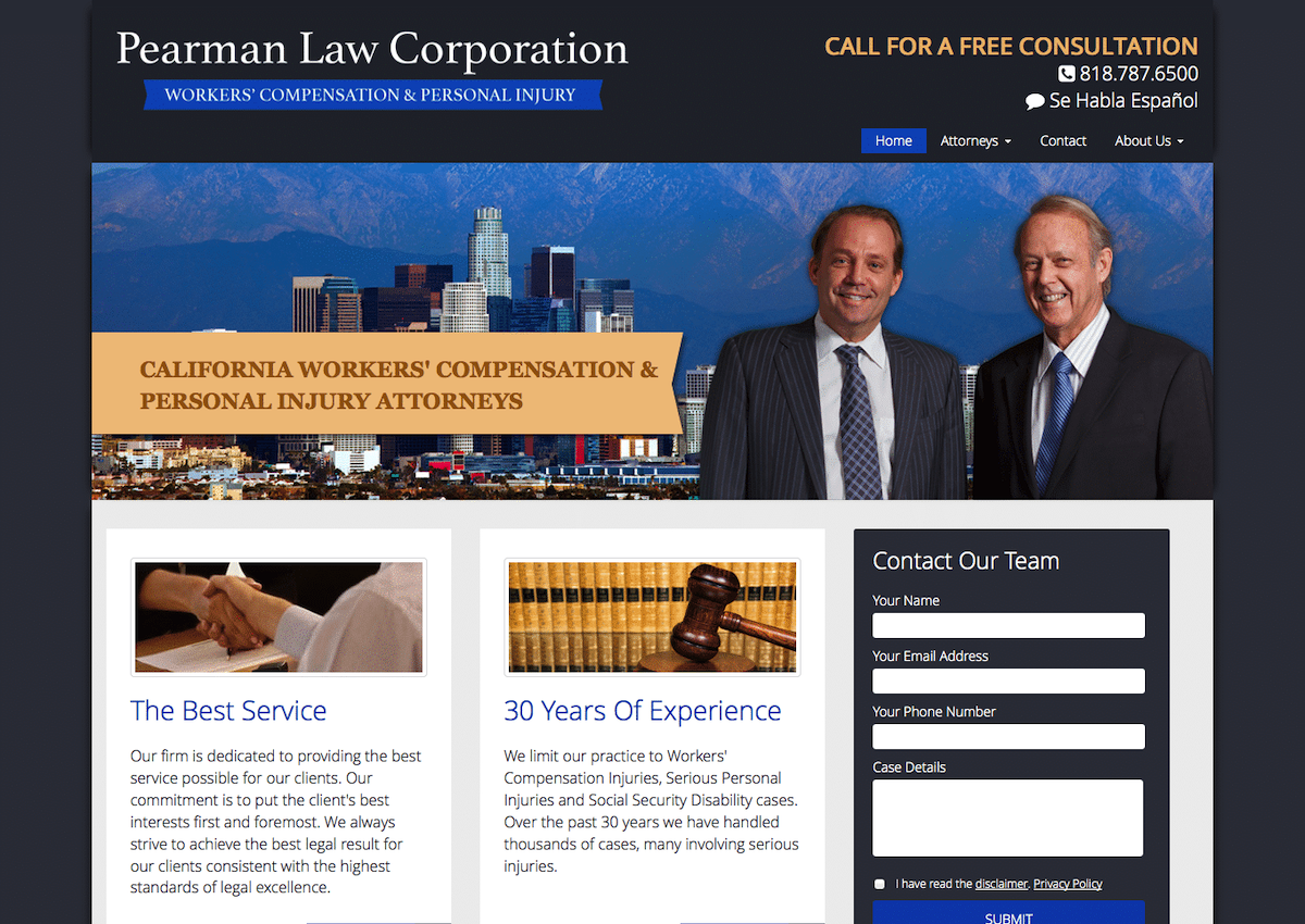 Pearman Law Corporation desktop image