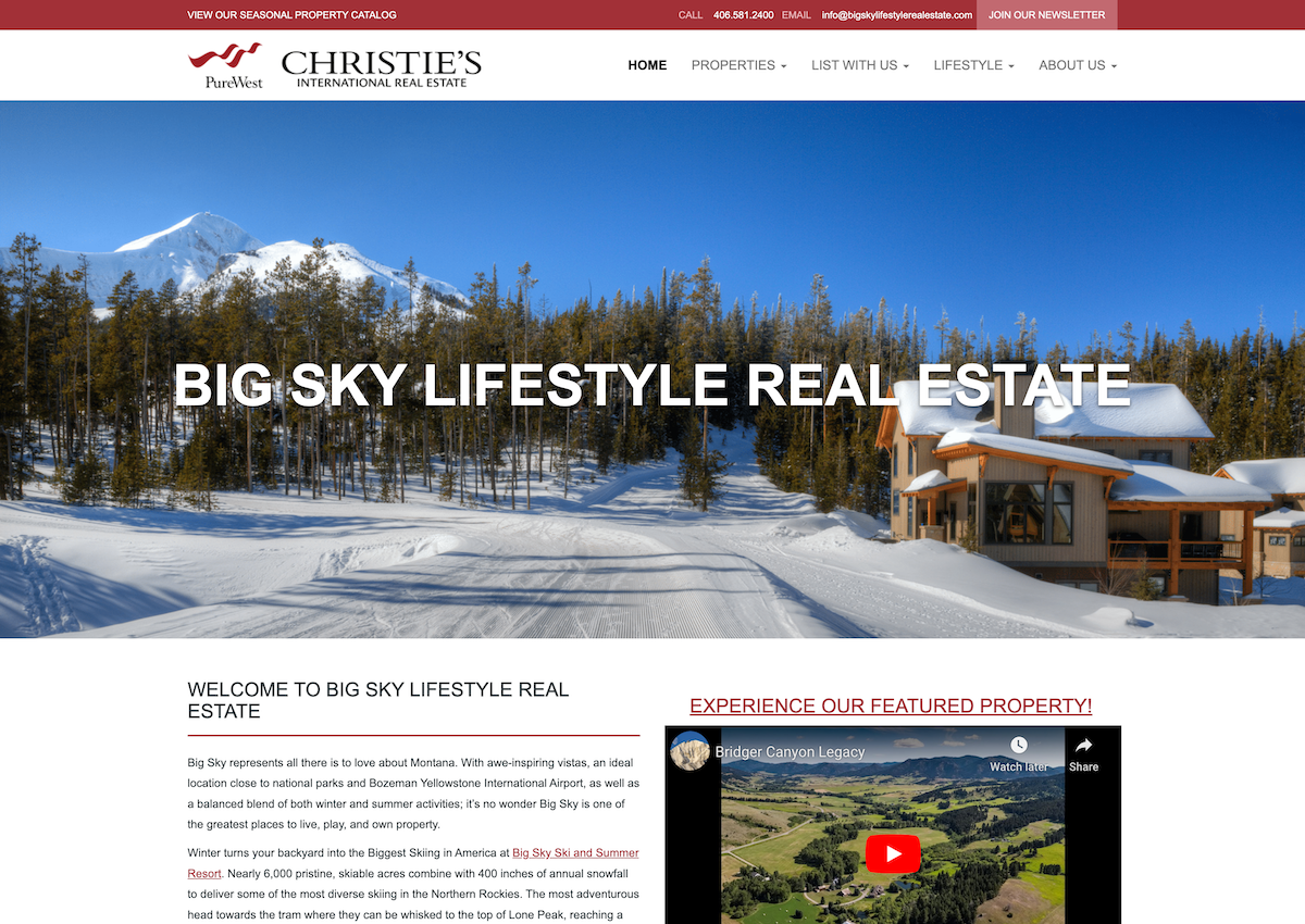 Big Sky Lifestyle Real Estate desktop image