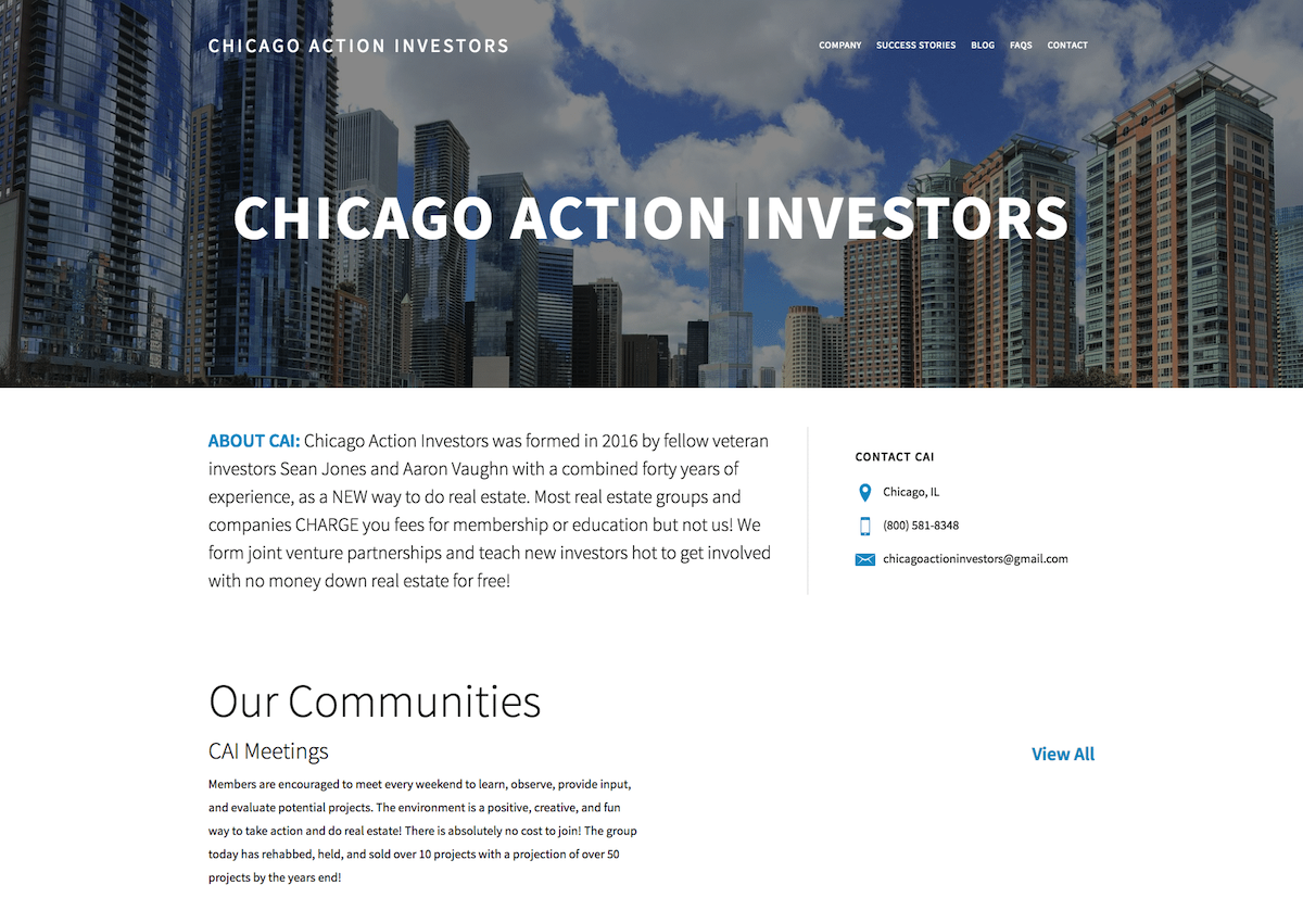 Chicago Action Investors desktop image