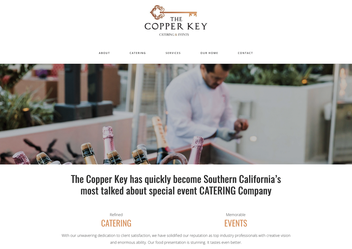 The Copper Key Catering desktop image