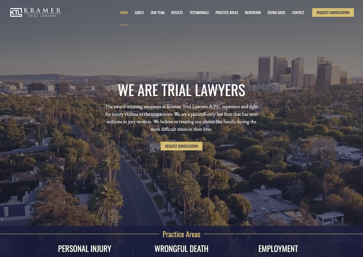 Kramer Trial Lawyers desktop image
