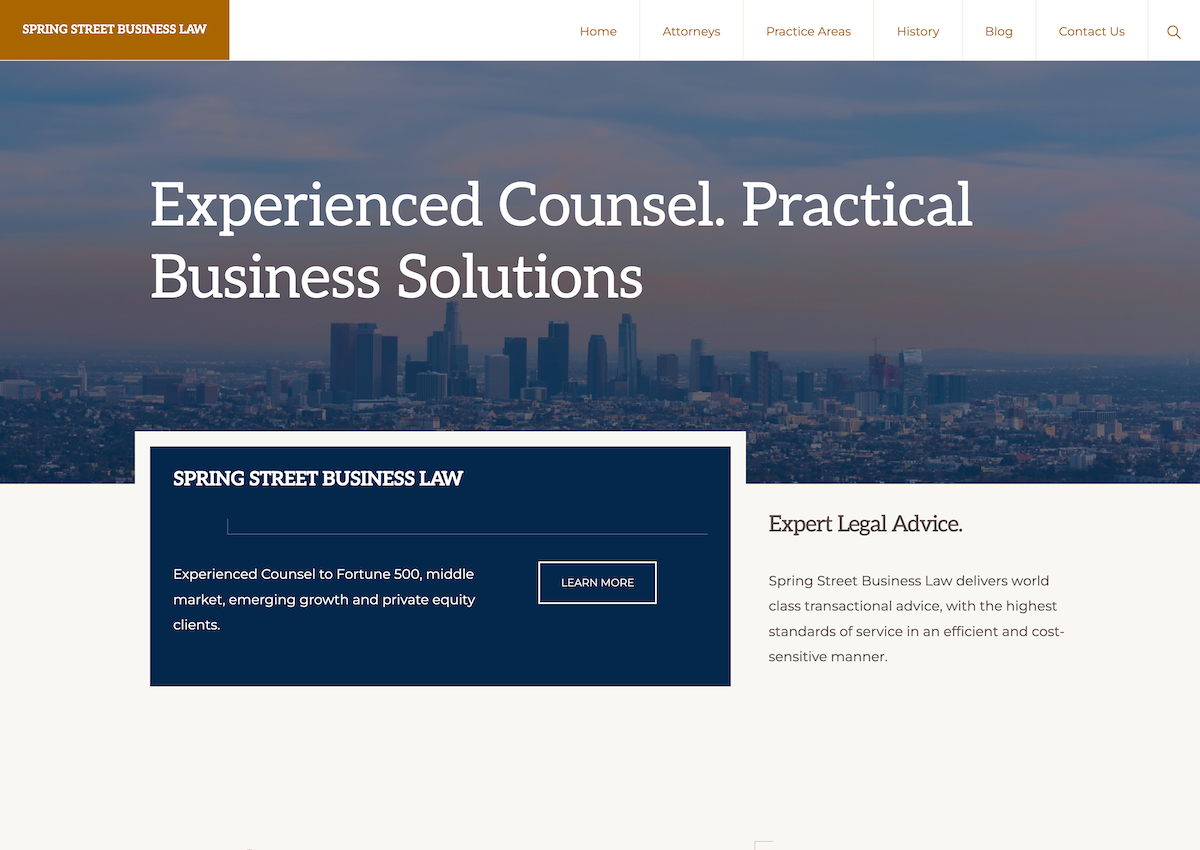 Spring Street Business Law desktop image