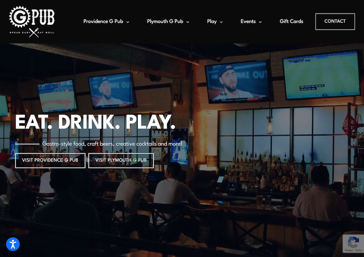 G Pub Restaurants | Premium WordPress Website by imFORZA